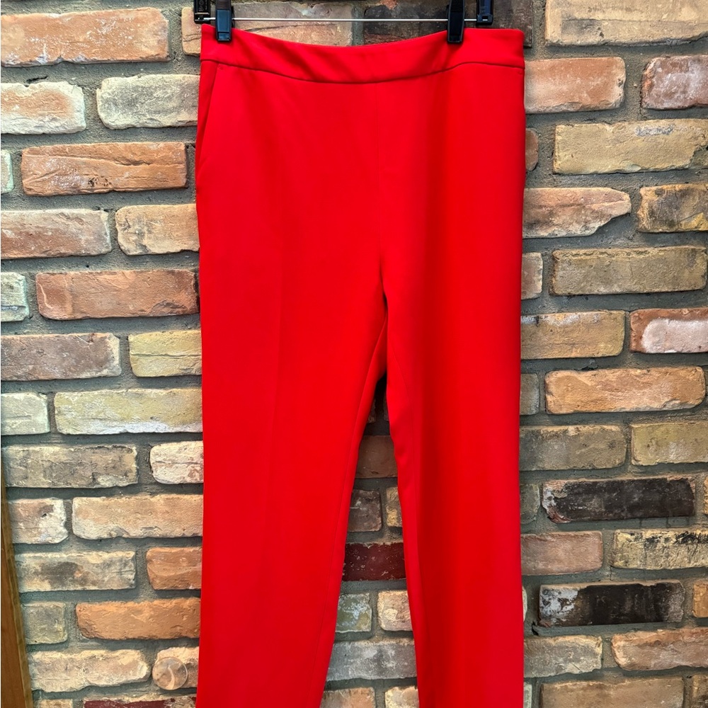 max mara Kerry Red Slim Fit Ankle Pant 10 Nwt Mrsp $575 Nwt